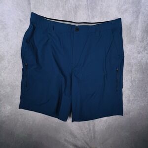 Orvis‎ Men's Tech Shorts 38 Blue Stretch Zip Pocket Hiking Outdoor